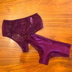 2 for 1 New size purple Victoria’s Secret sexy panties bundle or buy separately